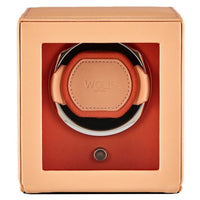 WOLF Cub Single Watch Winder with Cover Seltzer Peach/Orange - Michael Jones Jeweller