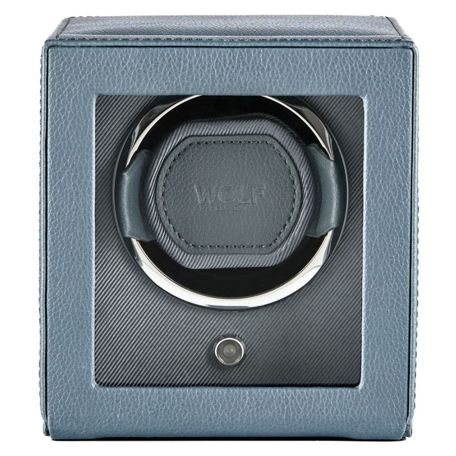 WOLF Cub Single Watch Winder with Cover Future Grey - Michael Jones Jeweller