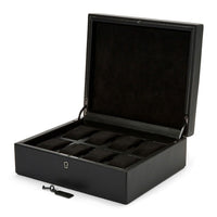 Wolf British Racing 8 Piece Watch Box Black