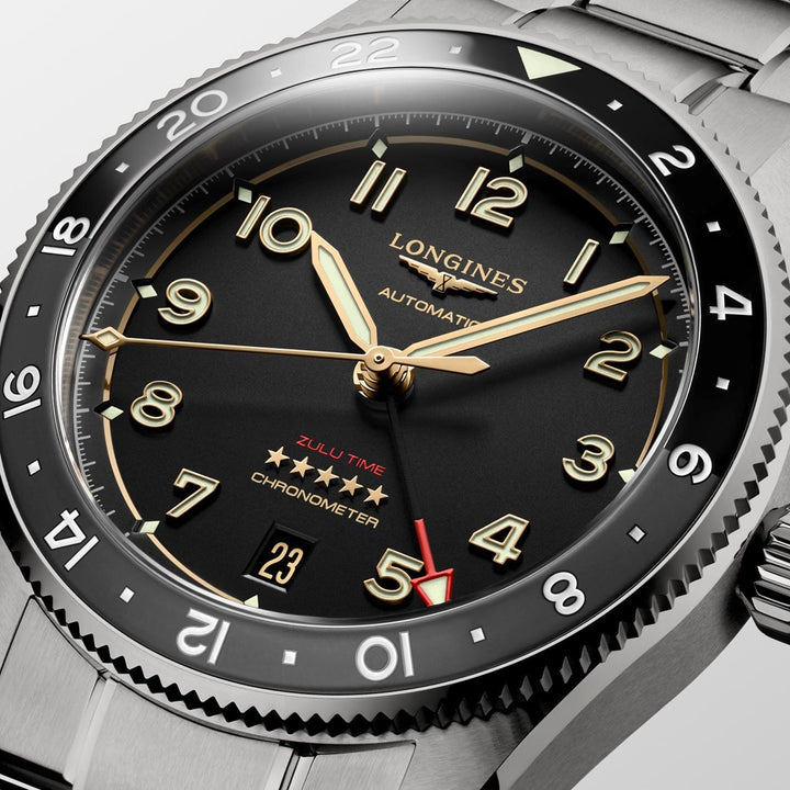 Longines SPIRIT ZULU TIME 42mm Automatic Watch L38021536 - Michael Jones Jeweller