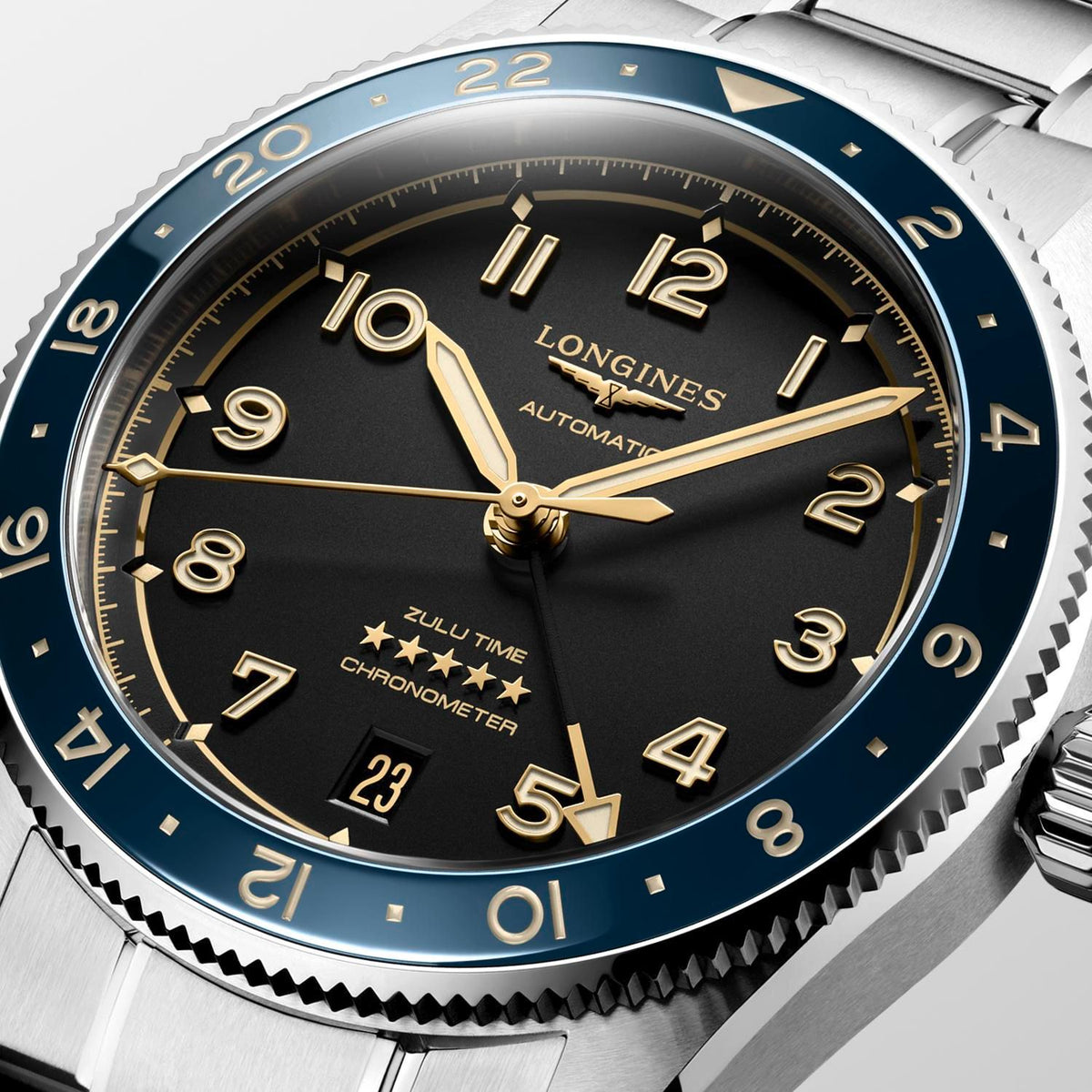 LONGINES SPIRIT ZULU TIME 39mm Automatic Watch L38024606 - Michael Jones Jeweller