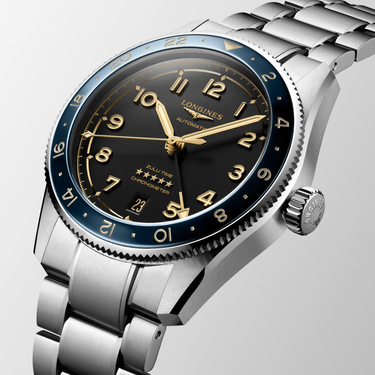 LONGINES SPIRIT ZULU TIME 39mm Automatic Watch L38024606 - Michael Jones Jeweller
