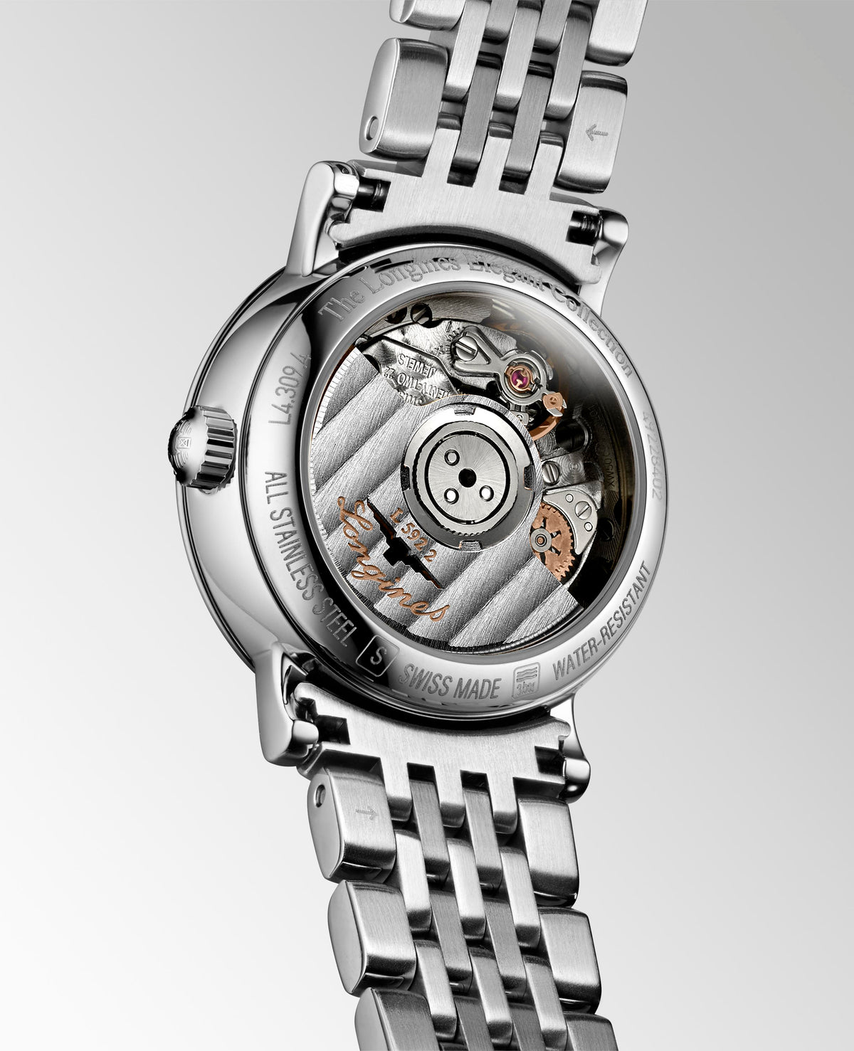 Longines ELEGANT COLLECTION 25mm Automatic Diamond Set Watch L43094876 - Michael Jones Jeweller