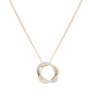 Entwined Oval Diamond 18ct Yellow and White Gold Necklace