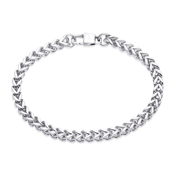 Unique & Co Stainless Steel V Link Bracelet 21cm - Michael Jones Jeweller