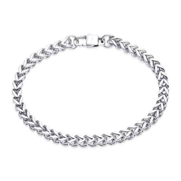 Unique & Co Stainless Steel V Link Bracelet 21cm