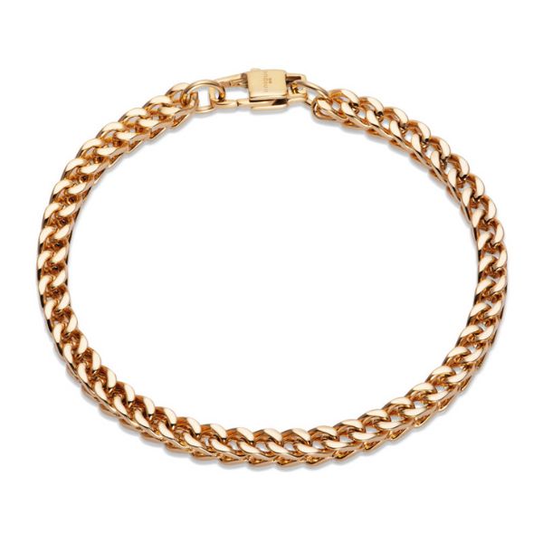 Unique & Co Yellow Gold IP-Plated Stainless Steel Curb Link Bracelet 21cm