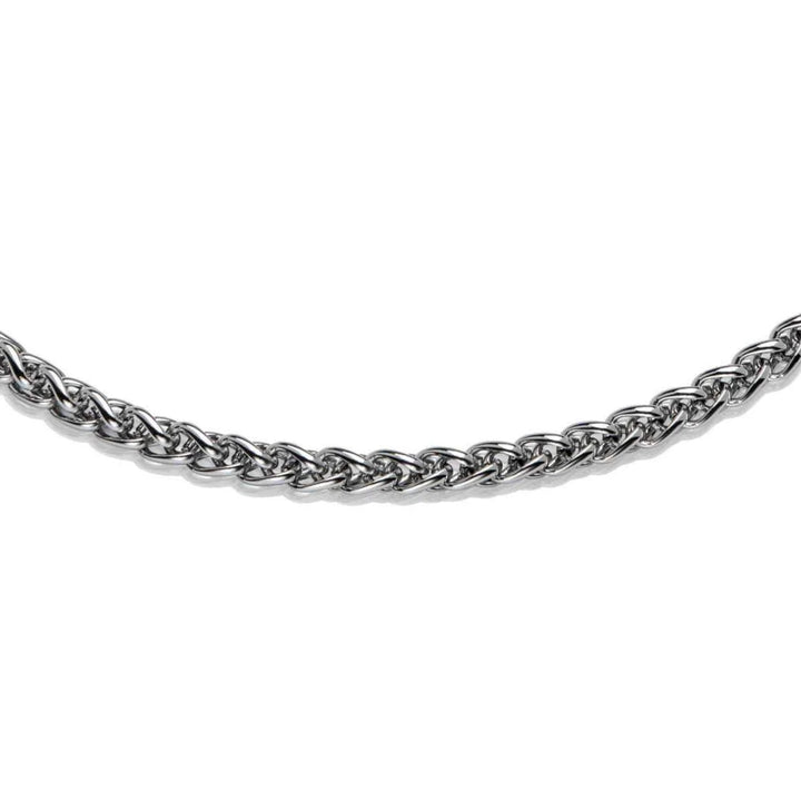 Unique 6mm Plaited Stainless Steel Necklace 50cm