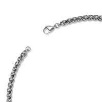Unique 6mm Plaited Stainless Steel Necklace 50cm