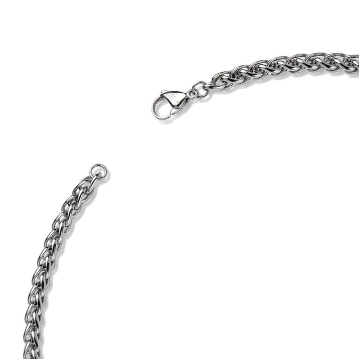 Unique 6mm Plaited Stainless Steel Necklace 50cm