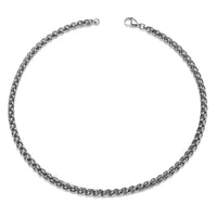 Unique 6mm Plaited Stainless Steel Necklace 50cm