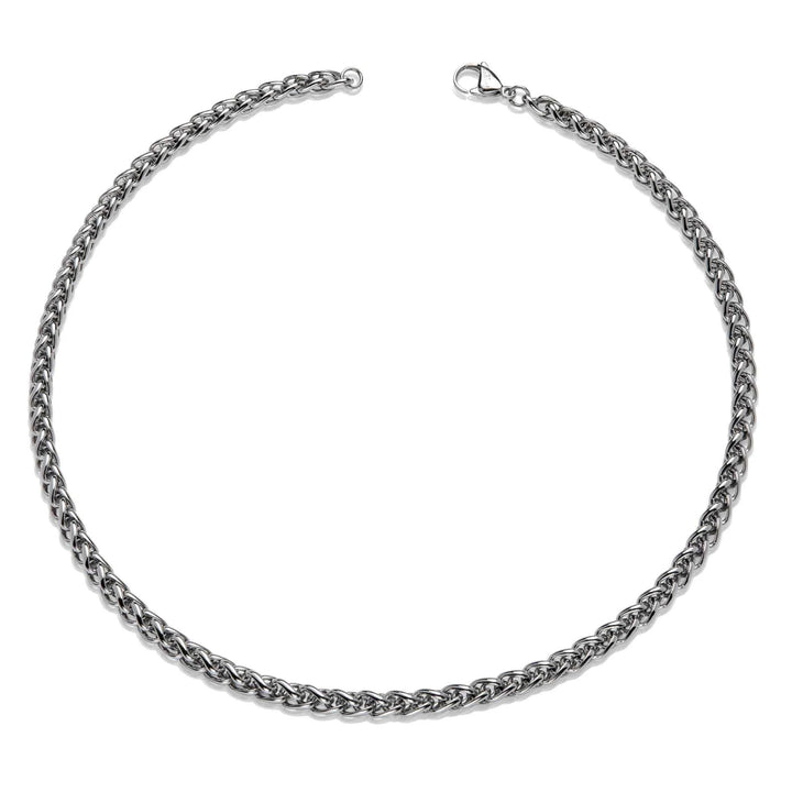 Unique 6mm Plaited Stainless Steel Necklace 50cm