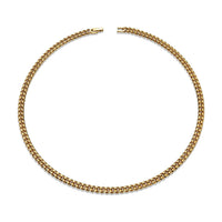 Unique Yellow IP Plated Stainless Steel Curb Link Necklace 50cm - Michael Jones Jeweller