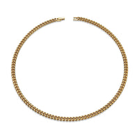 Unique Yellow IP Plated Stainless Steel Curb Link Necklace 50cm
