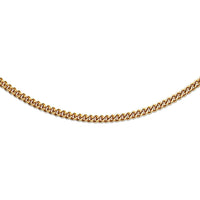 Unique Yellow IP Plated Stainless Steel Curb Link Necklace 50cm