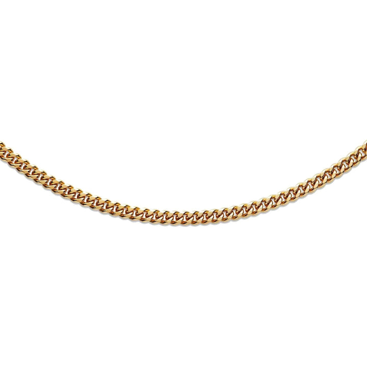 Unique Yellow IP Plated Stainless Steel Curb Link Necklace 50cm