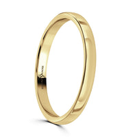 2mm Softened Flat Court 18ct Yellow Gold Wedding Ring by Brown & Newirth - Michael Jones Jeweller