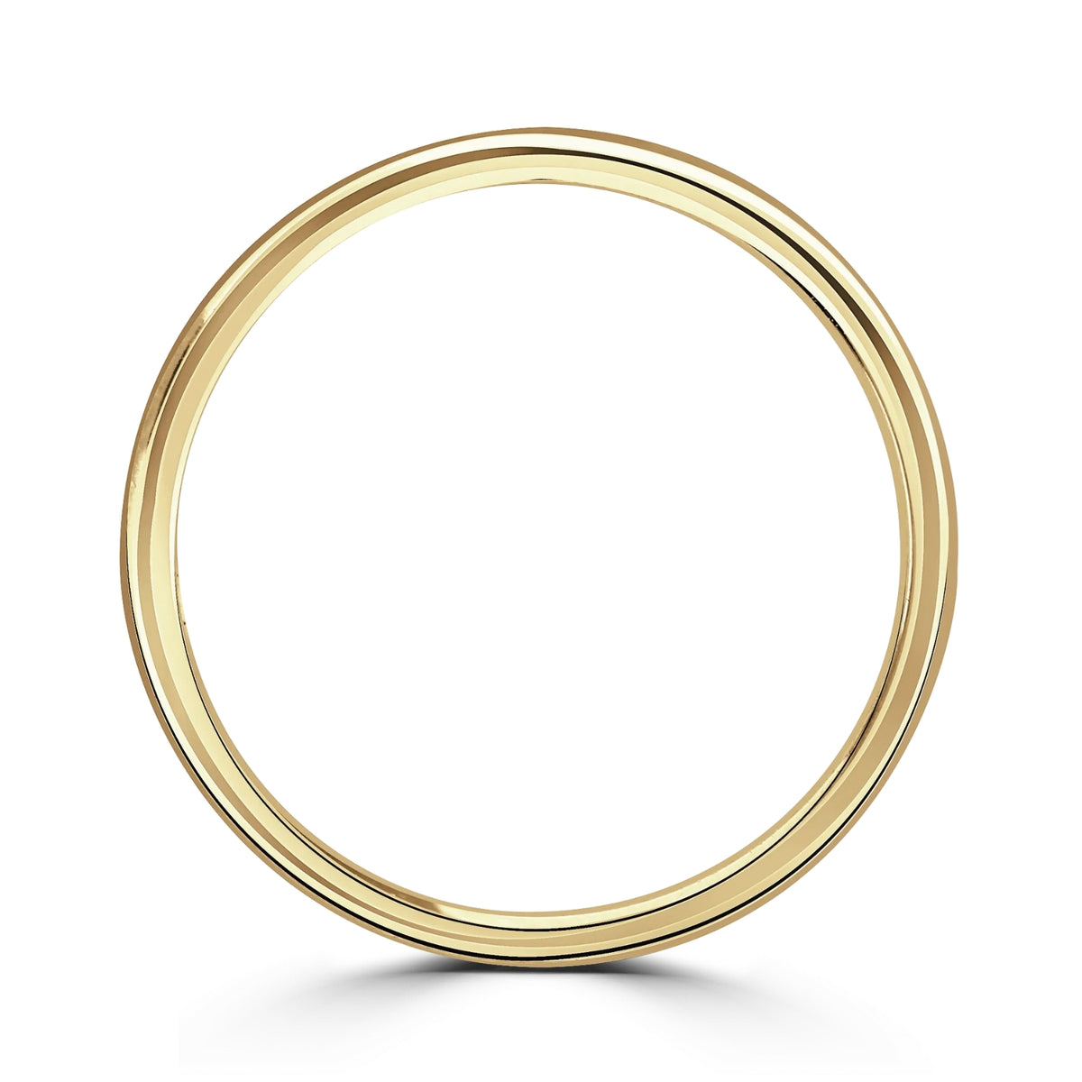 2mm Softened Flat Court 18ct Yellow Gold Wedding Ring by Brown & Newirth - Michael Jones Jeweller