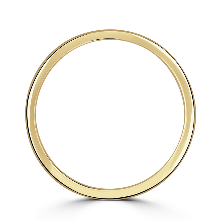 2.5mm Softened Flat Court 18ct Yellow Gold Wedding Ring by Brown & Newirth