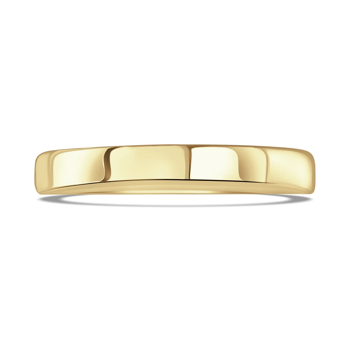 3mm Softened Flat Court 18ct Yellow Gold Wedding Ring by Brown & Newirth - Michael Jones Jeweller