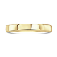 3mm Softened Flat Court 18ct Yellow Gold Wedding Ring by Brown & Newirth