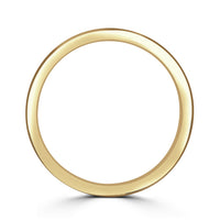 3mm Softened Flat Court 18ct Yellow Gold Wedding Ring by Brown & Newirth