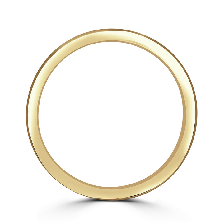 3mm Softened Flat Court 18ct Yellow Gold Wedding Ring by Brown & Newirth