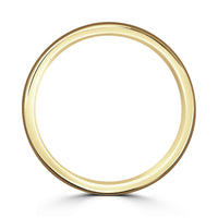 4mm Softened Flat Court 18ct Yellow Gold Wedding Ring by Brown & Newirth