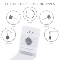 LOX Classic Earring Backs - Silver Tone - Michael Jones Jeweller
