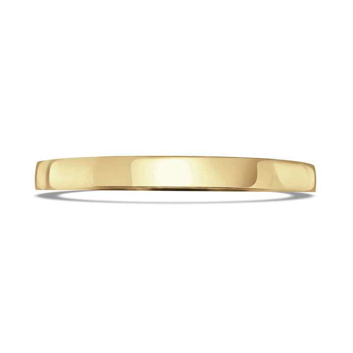 2mm Contemporary Court 9ct Yellow Gold Wedding Ring by Brown & Newirth