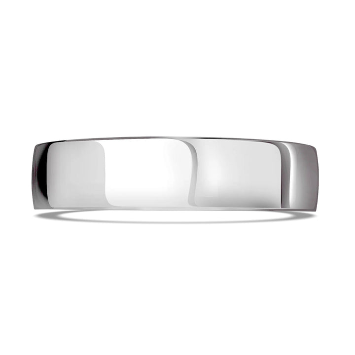 5mm Contemporary Cout 9ct White Gold Wedding Ring by Brown 7 Newirth
