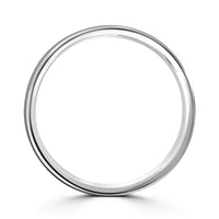 5mm Contemporary Cout 9ct White Gold Wedding Ring by Brown 7 Newirth - Michael Jones Jeweller