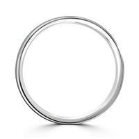 5mm Contemporary Cout 9ct White Gold Wedding Ring by Brown 7 Newirth