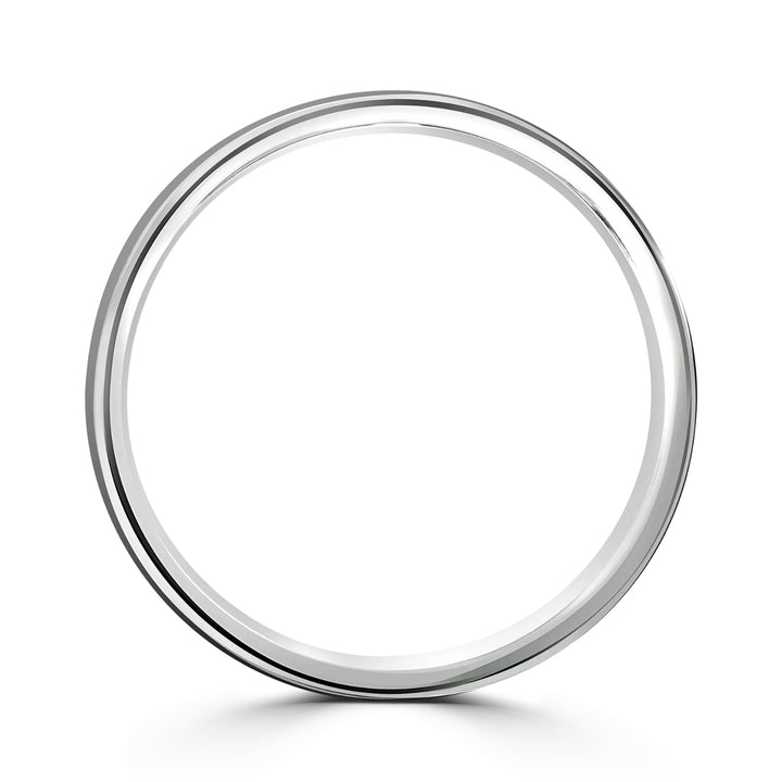 5mm Contemporary Cout 9ct White Gold Wedding Ring by Brown 7 Newirth