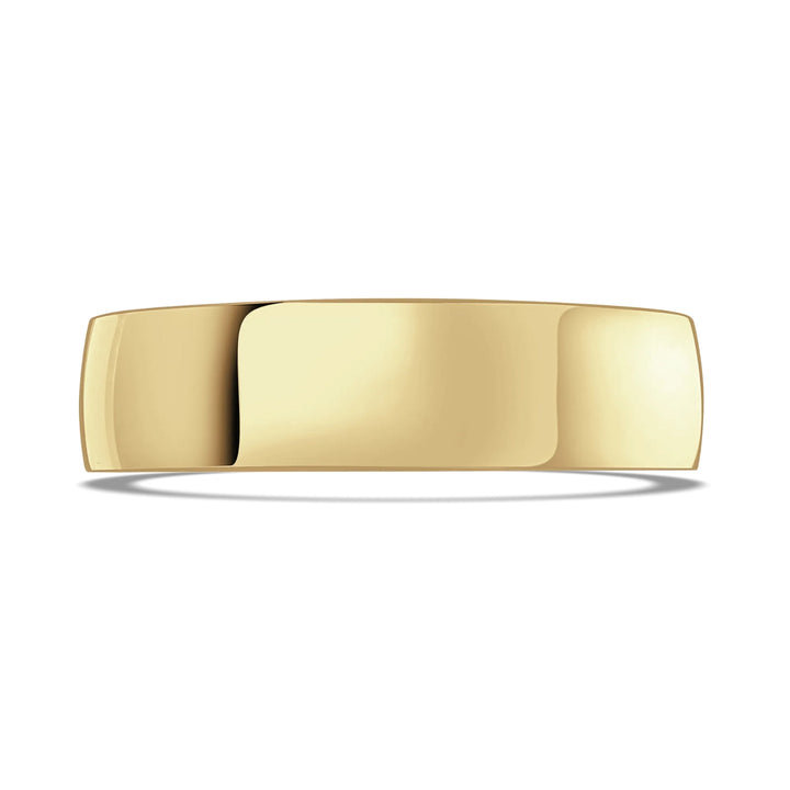 6mm Contemporary Court 9ct Yellow Gold Wedding Ring by Brown & Newirth