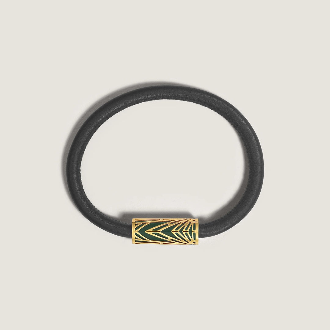 Montblanc Leather - Meisterstück The Origin Collection Green Bracelet - Michael Jones Jeweller