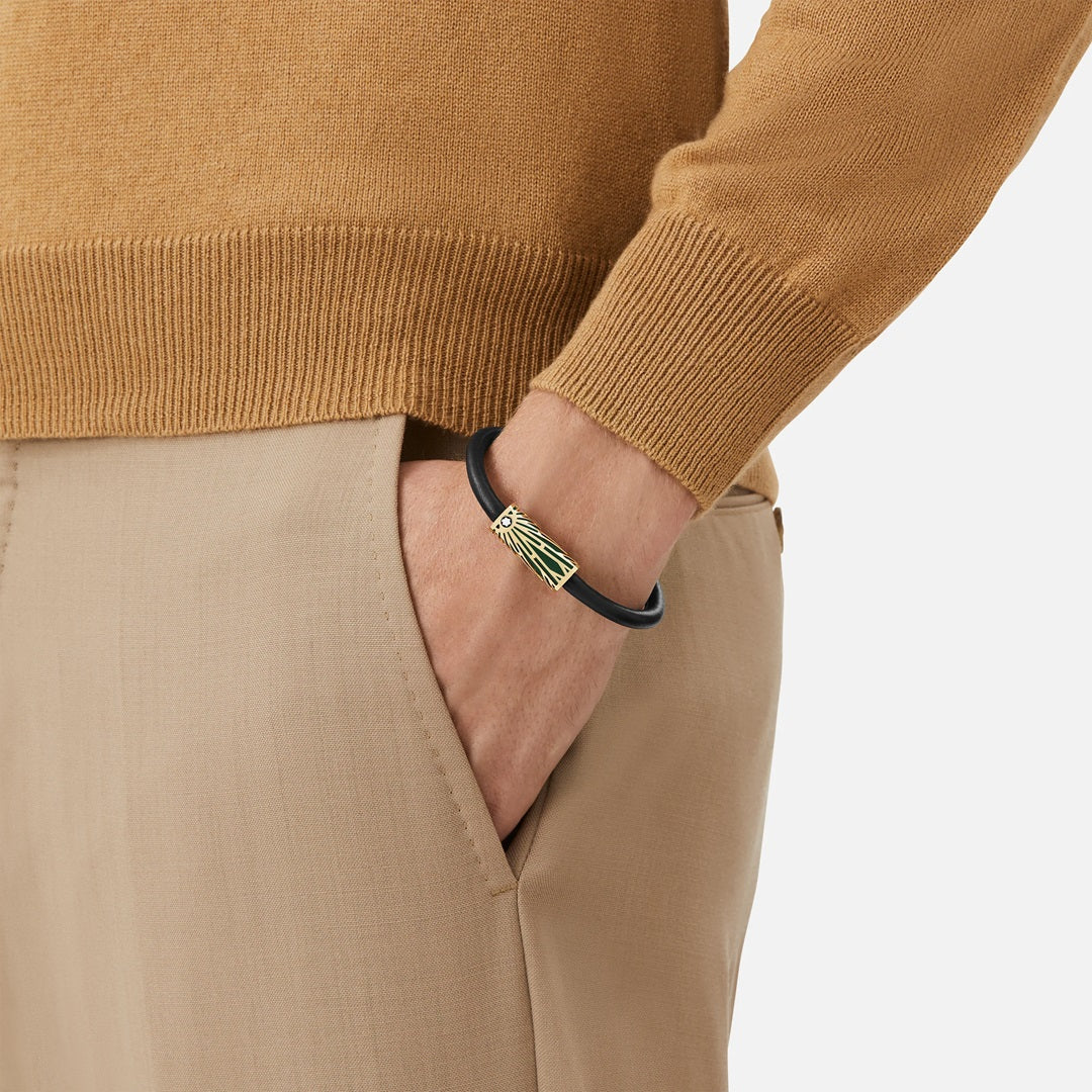 Montblanc Leather - Meisterstück The Origin Collection Green Bracelet - Michael Jones Jeweller