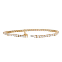 Laboratory Grown 5.00ct Diamond 18ct Yellow Gold Tennis Bracelet