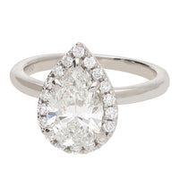 Laboratory Grown 2.00ct Pear Cut Diamond Platinum Cluster Ring - Michael Jones Jeweller