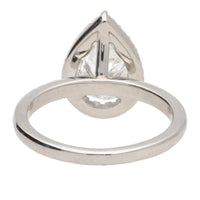 Laboratory Grown 2.00ct Pear Cut Diamond Platinum Cluster Ring