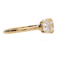 Laboratory Grown 4.00ct Round Brilliant Cut Diamond Three Stone 18ct Yellow Gold Ring