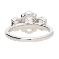 Laboratory Gorwn 3.00 Oval Diamond Platinum Three Stone Ring - Michael Jones Jeweller