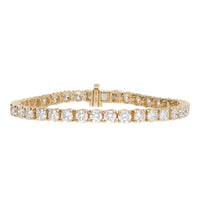 Laboratory Grown 10.00ct 18ct Yellow Gold Tennis Bracelet - Michael Jones Jeweller