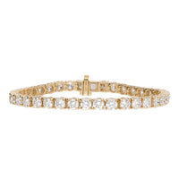 Laboratory Grown 10.00ct 18ct Yellow Gold Tennis Bracelet