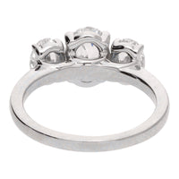 Laboratory Grown 2.25ct Oval Diamond Platinum Three Stone Ring