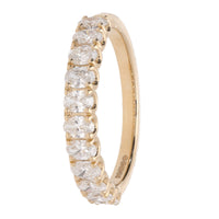 Laboratory Grown 2.40ct Diamond Three Quarter 18ct Yellow Gold Eternity Ring