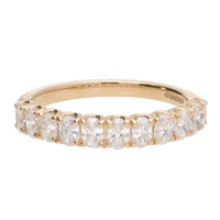 Laboratory Grown 2.40ct Diamond Three Quarter 18ct Yellow Gold Eternity Ring