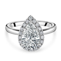2.00ct Laboratory Grown Pear Cut Diamond Platinum Cluster Ring