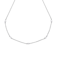 D for Diamond Star Station Silver Necklace - Michael Jones Jeweller
