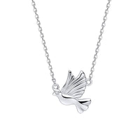 D for Diamond Flying Dove Silver Pendant - Michael Jones Jeweller